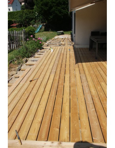 Terrasse Mélèze 27x145 lisse