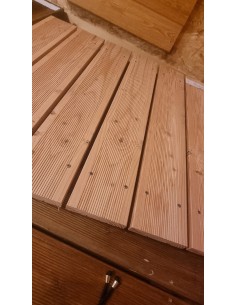 Lame de terrasse douglas 27x145 striée - Bois de France