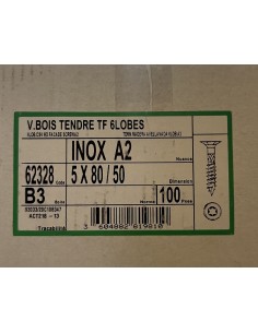 Visse Inoxydable  A2 5x80x50